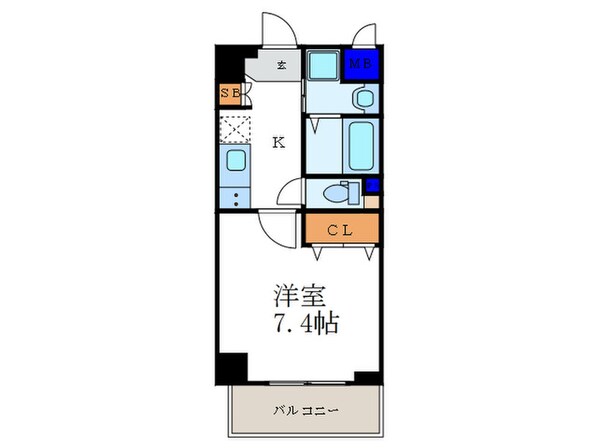 ﾍﾞﾗｼﾞｵ京都西大路ｳｴｽﾄ（101）の物件間取画像